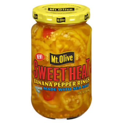 Mt. Olive Sweet Heat Banana Pepper Rings, 12 fl oz, 12 Fluid ounce