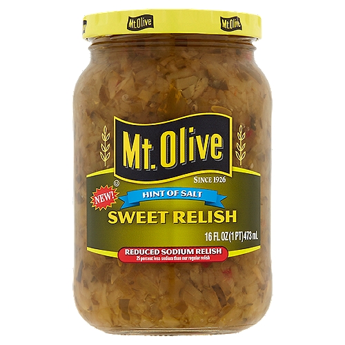 Mt. Olive Hint of Salt Sweet Relish, 16 fl oz