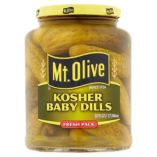 Mt. Olive Kosher Baby Dills Fresh Pack, 32 fl oz