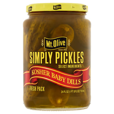 Mt. Olive Simply Pickles Kosher Baby Dills Fresh Pack, 24 fl oz, 24 Fluid ounce