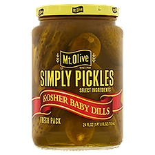 Mt. Olive Simply Pickles Kosher Baby Dills, 24 Fluid ounce