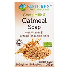 Natures Commonscents Soap, Goats Milk & Oatmeal, 3.5 Ounce