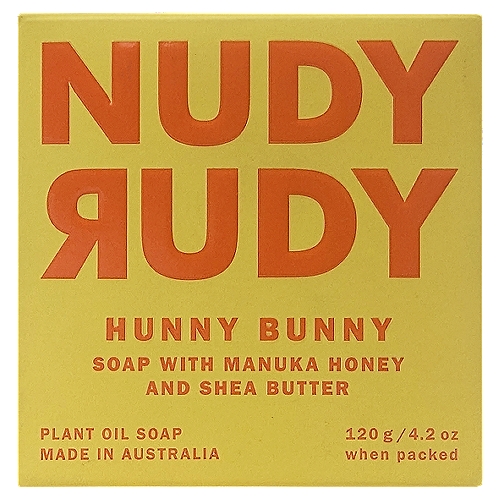 Nudy Rudy Hunny Bunny Plant Oil Soap, 4.2 oz