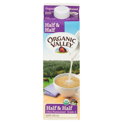 Organic Valley Ultra Pasteurized Organic Half and Half, 32 oz, 1 Each