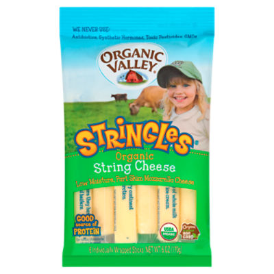 Organic Valley Stringles Low Moisture Part Skim Organic Mozzarella
