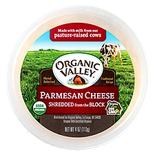 Organic Valley Organic Shredded Parmesan Cheese, 4 Ounce