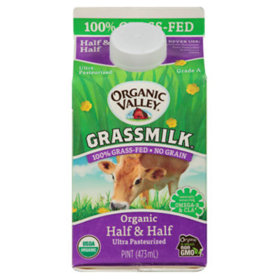 Organic Valley Grassmilk Organic Half and Half, 16 oz The Fresh Grocer