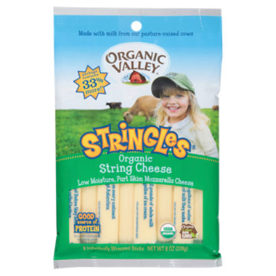 Organic Valley Stringles Organic String Cheese, 8 count, 8 oz