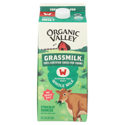 Organic Valley Grassmilk Whole Milk, half gallon