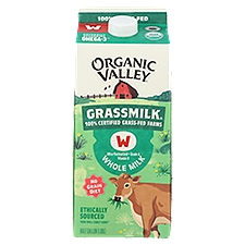 Organic Valley Grassmilk Organic Whole Milk, half gallon, 64 Fluid ounce