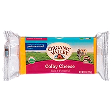 Organic Valley Cheese, Colby, 8 Ounce