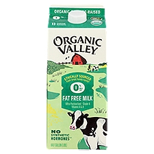 Organic Valley 0% Organic Milk, 0.5 Gallon