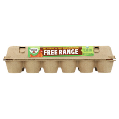 Organic Valley Free Range Large Brown Eggs, 12 Count, 24 oz - Fairway