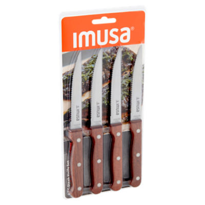 Imusa Stainless Steel Steak Knife Set, 4 count