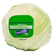 Organic Green Cabbage, 1 ct, 3.5 pound, 3.5 Pound