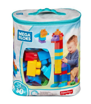 Mega Bloks Big Building Block Assortment - Classic Colors, 80, 1 each