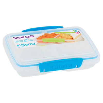 Sistema 1.4 Cup Small Split To Go Food Storage Container, Blue