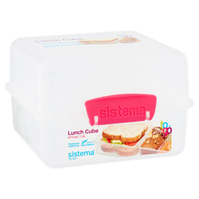 Sistema To-Go 5.9 Cup Lunch Cube Plastic Food Storage Containers