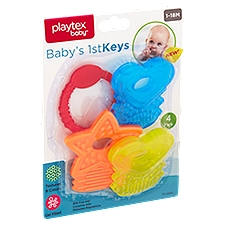 Playtex Baby Baby's 1st Keys Teether, 1-18 M, 4 count