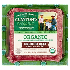 Clayton's Organic 85% Lean 15% Fat Organic Ground Beef, 16 oz, 16 Ounce