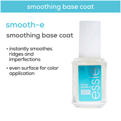 vegan, base fl 8-free nail coat, essie care, clear oz 0.46 Smooth-E,