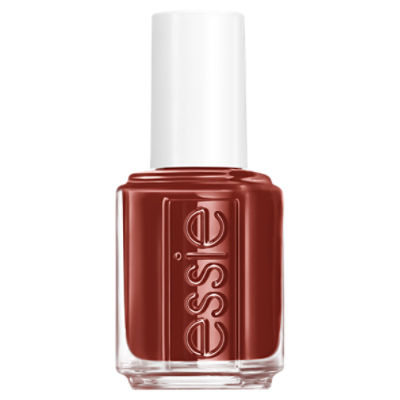 essie salon-quality nail polish, 8-free vegan, deep red-brown, Bed Rock & Roll, 0.46 fl oz