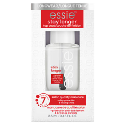 Essie Stay Longer Longwear Top Coat, 0.46 fl oz