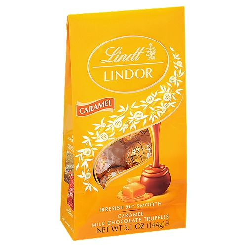 Lindt Lindor Irresistibly Smooth Caramel Milk Chocolate Truffles, 5.1 oz