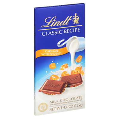Lindt Classic Recipe Caramel with Sea Salt Milk Chocolate, 4.4 oz