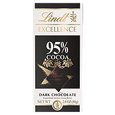 Lindt Excellence 95% Cocoa Dark Chocolate, 2.8 oz