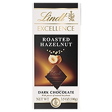 Lindt Excellence Dark Chocolate, Roasted Hazelnut, 3.5 Ounce