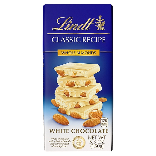 Lindt Classic Recipe Whole Almonds White Chocolate, 5.3 oz