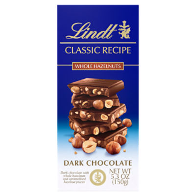 Lindt Classic Recipe Dark Chocolate with Whole Hazelnuts, 5.3 oz