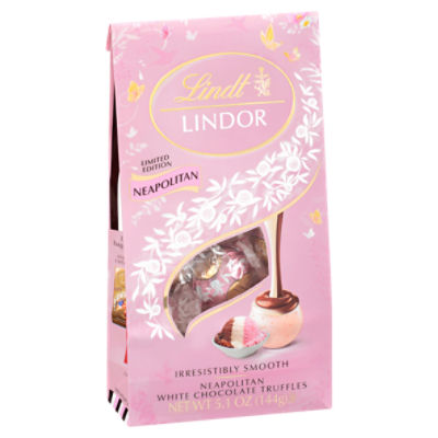 Lindt Lindor Neapolitan White Chocolate Truffles Limited Edition, 5.1 oz