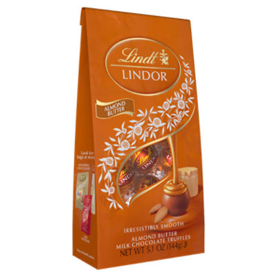 Lindt LINDOR Almond Butter Milk Chocolate Candy Truffles, 5.1 oz.