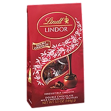 Lindt Lindor Double Chocolate, Milk Chocolate Truffles, 5.1 Ounce