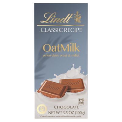 Lindt CLASSIC RECIPE OatMilk Chocolate Candy Bar, 3.5 oz.