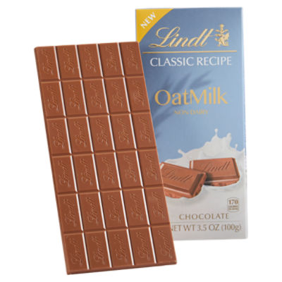 Lindt CLASSIC RECIPE OAT MILK Plain Chocolate Bar, 3.5 oz.