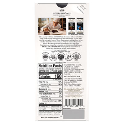 Lindt Excellence Raspberry Dark Chocolate, 3.5 oz