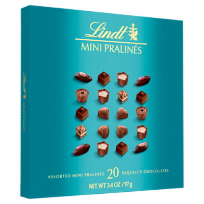 Lindt Assorted Mini Pralinés Exquisite Chocolates, 20 count, 3.4 oz