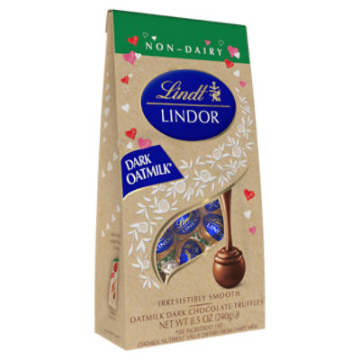 Lindt Lindor Non-Dairy Oatmilk Dark Chocolate Truffles, 8.5 oz