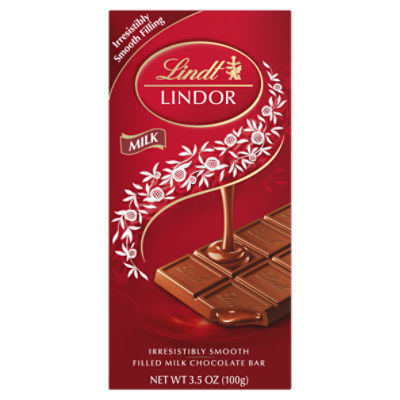 Lindt Lindor Milk Chocolate Bar, 3.5 oz