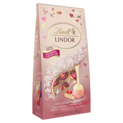 Lindt Lindor Raspberry Cheesecake White Chocolate Truffles Limited Edition, 8.5 oz