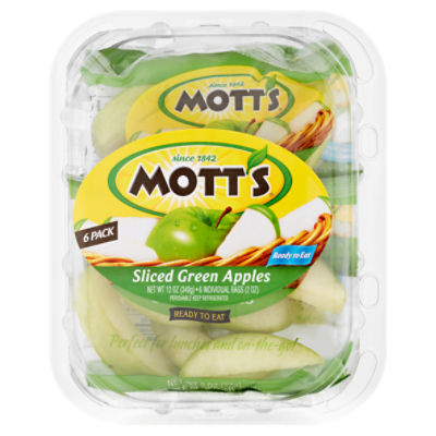 Mott's Sliced Green Apples, 2 oz, 6 count, 12 Ounce