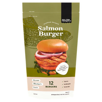 Sea For Yourself Salmon Burger, 4 oz, 12 count