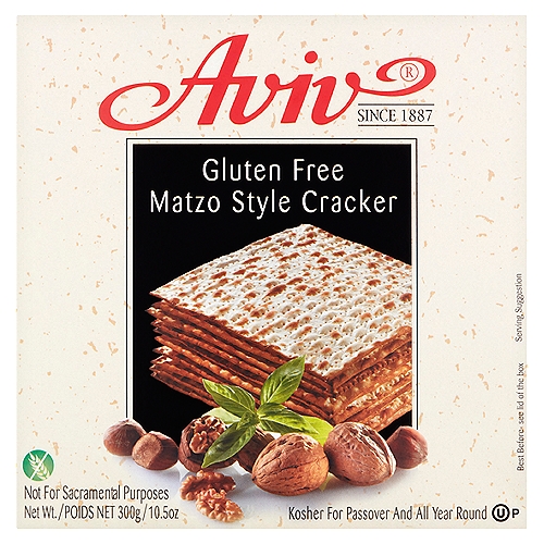 Aviv Gluten Free Matzo Style Cracker, 10.5 oz