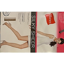 Hanes Control Top Silky Sheer Nude Size XL, Hosiery, 1 Each