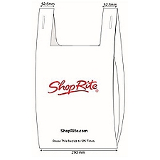 ShopRite White Reusable T-Sack Bag, 1 Each