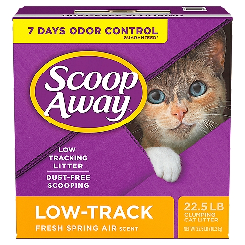 Scoop Away Low-Track Clumping Cat Litter, Fresh Spring Air Scent, 22.5 Pounds