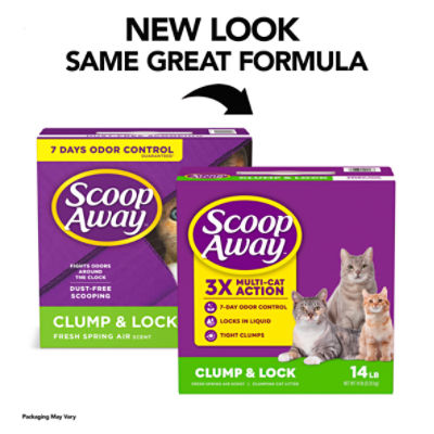Scoop Away Clump & Lock Fresh Spring Air Scent Clumping Cat Litter, 14 lb
